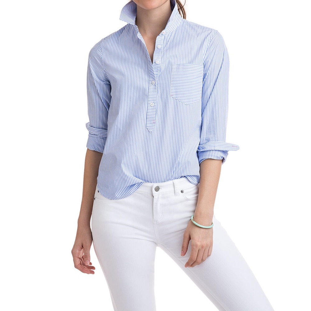 Vineyard Vines Long-Sleeved Striped Popover